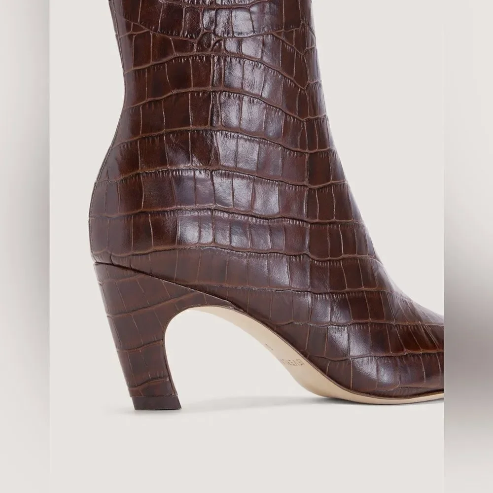 NEW EVERLANE The Short Banana Boot in Chocolate brown croc